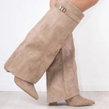 BOŽANKA | WOMEN'S LEATHER THIGH-HIGH BOOTS WITH BUCKLE