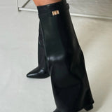 BOŽANKA | WOMEN'S LEATHER THIGH-HIGH BOOTS WITH BUCKLE
