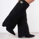 BOŽANKA | WOMEN'S LEATHER THIGH-HIGH BOOTS WITH BUCKLE