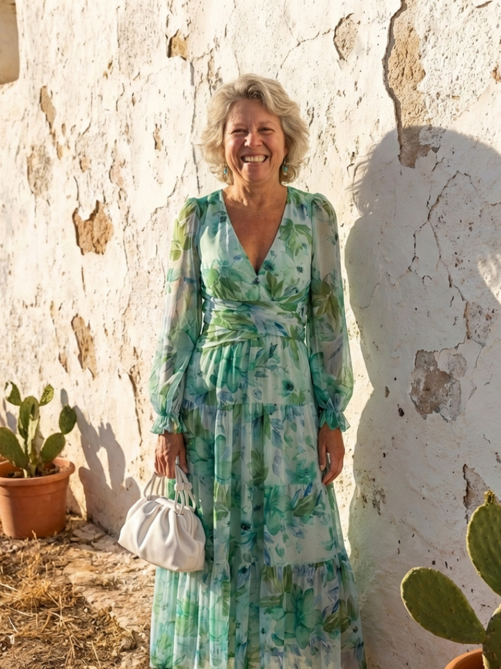 Anděla | Long Sleeve Floral Maxi Dress