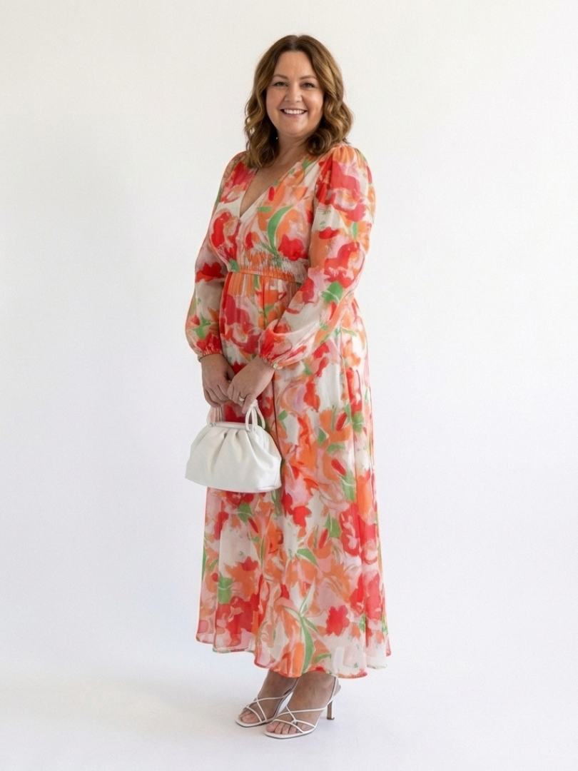 Anděla | Long Sleeve Floral Maxi Dress