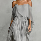 Selene | Elegantní plynoucí maxi šaty