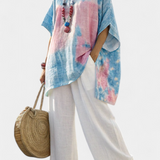 Tonička | Comfortable Relaxed Linen Top & Striped Bamboo Pants