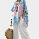 Tonička | Comfortable Relaxed Linen Top & Striped Bamboo Pants