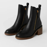 ESTERKA™ | LEATHER ANKLE BOOTS