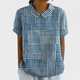 Anežka | Striped Patchwork Blouse