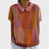 Nina | Geometrická pruhovaná halenka