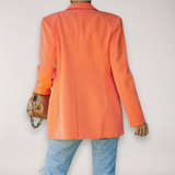 Dámské oversized sako – Jednořadé sako s klopami pro elegantní vrstvení