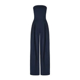 Women’s Tube Jumpsuit with Waist Sculpting Corset Effect – Elegant Slim Fit