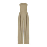 Women’s Tube Jumpsuit with Waist Sculpting Corset Effect – Elegant Slim Fit