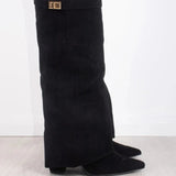 BOŽANKA | WOMEN'S LEATHER THIGH-HIGH BOOTS WITH BUCKLE
